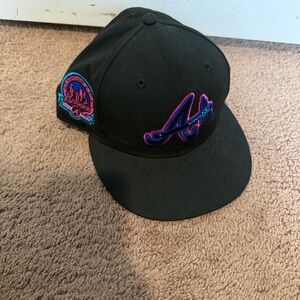 New Era Black Cap with Embroidered Logo